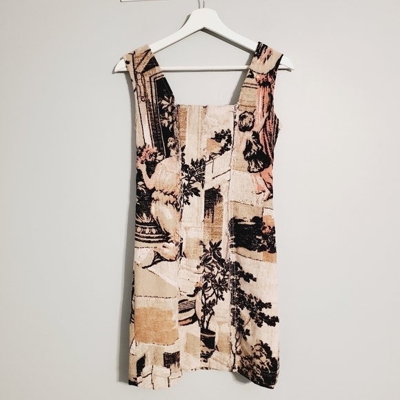 Urban Outfitters Uncut Corduroy Mini Dress Square Neck - Picture 3 of 5